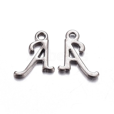 Gunmetal Plated Alloy Letter Pendants PALLOY-J718-01B-A-1
