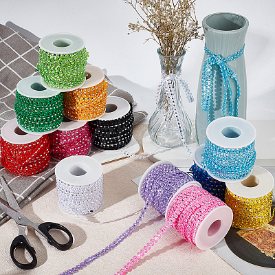 25M Metallic Yarn Lace Ribbons OCOR-GF0003-09J-1