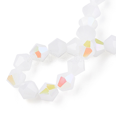 Imitation Jade Electroplate Glass Beads Strands EGLA-A039-J6mm-L06-1