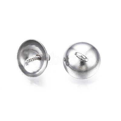 Non-Tarnish 304 Stainless Steel Cup Peg Bails Pendants STAS-S057-59B-P-1