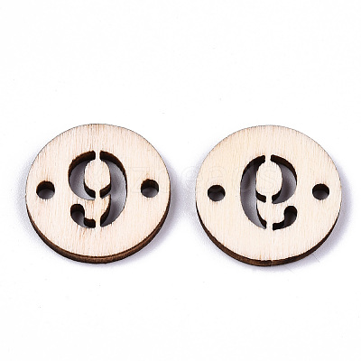 Unfinished Natural Poplar Wood Links Connectors WOOD-S045-138A-9-1