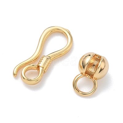 Brass Hook and S-Hook Clasps KK-Z136-41A-G-1