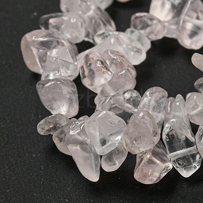 Natural Rose Quartz Chip Beads Strands F007-02-1