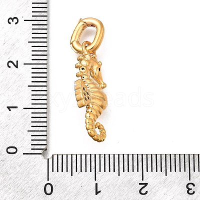 Brass Micro Pave Cubic Zirconia Pendants KK-S517-01B-G-1