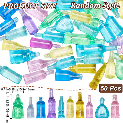 50Pcs Plastic Beads KY-CP0001-13-1