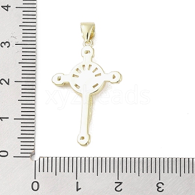 Real 18K Gold Plated Brass Micro Pave Cubic Zirconia Pendants KK-A209-08G-02-1