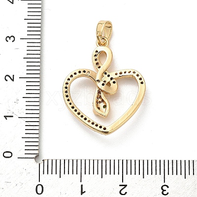 Brass Micro Pave Cubic Zirconia Pendants KK-C108-01A-G-1