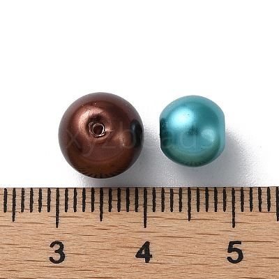 Glass Pearl Round Beads HY-X0003-02-1