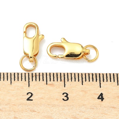 Brass Lobster Claw Clasps KK-H532-18G-1