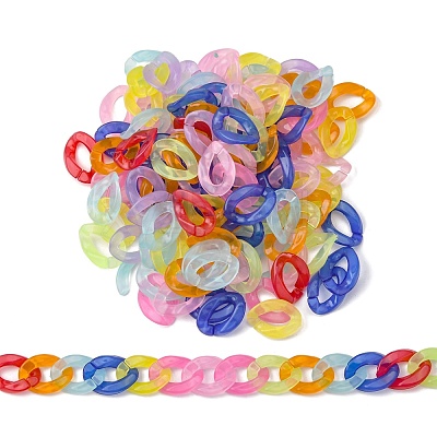 Imitation Jelly Acrylic Linking Rings OACR-S036-001A-E-1