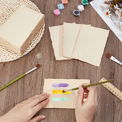 50Pcs Wood Pulp Watercolor Paper DIY-WH0671-347A-1