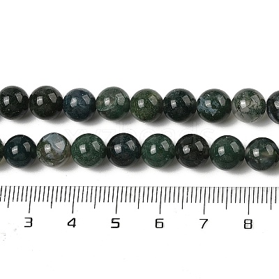 Natural Moss Agate Beads Strands G-A248-A02-01-1