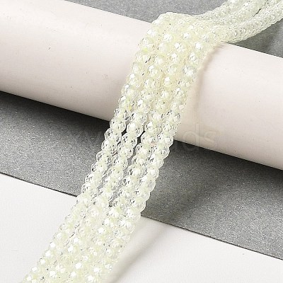 Cubic Zirconia Bead Strands ZIRC-G001-01G-1