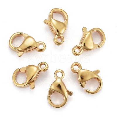304 Stainless Steel Lobster Claw Clasps STAS-H352-01B-G-1