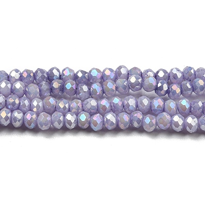 Opaque Baking Paint Glass Beads Strands DGLA-F002-03B-1