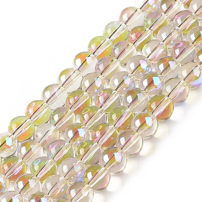 Transparent Electroplate Glass Beads Strands EGLA-I015-01C-1