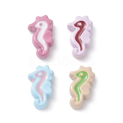 Spray Painted Alloy Beads ENAM-R138-02-1