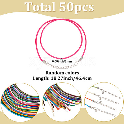 50Pcs Imitation Leather Round Cord Necklace Making NJEW-SC0001-89B-1