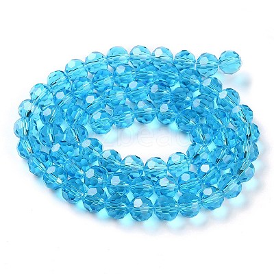 Transparent Glass Beads Strands GLAA-Q104-01C-1