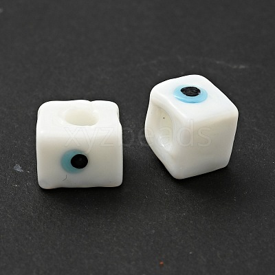 Handmade Evil Eye Lampwork European Beads LAMP-G143-06C-1
