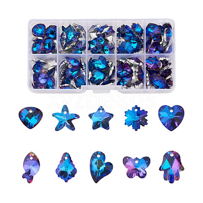 Glass Rhinestone Pendants YS-TAC0007-01A-1