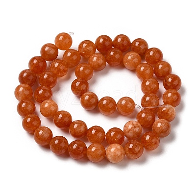 Natural Dyed White Jade Beads Strands G-M402-C03-08-1
