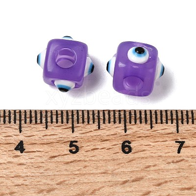 Resin Evil Eye European Beads RESI-A021-16-1