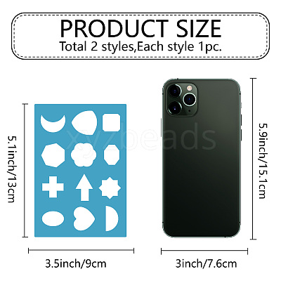 Acrylic Earring Handwork Template DIY-WH0359-024-1