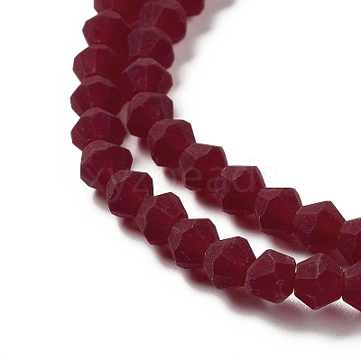 Imitate Austrian Crystal Frosted Glass Beads Strands EGLA-A039-T4mm-MD27-1
