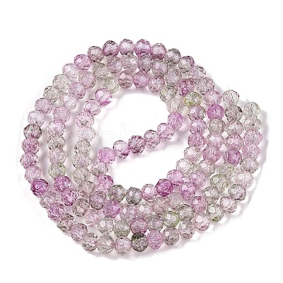 Transparent Glass Beads Strands X-GLAA-T023-4mm-A16-1
