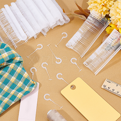 1500Pcs 3 Styles PP Plastic J-Hook Standard Tagging Attachments FIND-NB0002-92-1