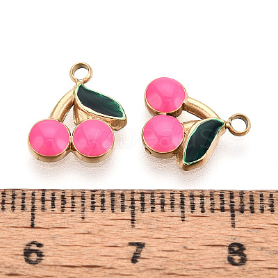 304 Stainless Steel Enamel Pendants STAS-T068-26-1