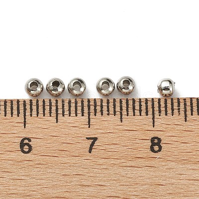 Non-Tarnish 304 Stainless Steel Round Seamed Beads A-STAS-R032-3mm-1