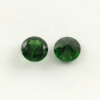 Diamond Shaped Cubic Zirconia Pointed Back Cabochons ZIRC-R004-7mm-08-1