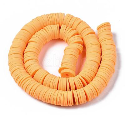 Flat Round Handmade Polymer Clay Beads CLAY-R067-12mm-15-1