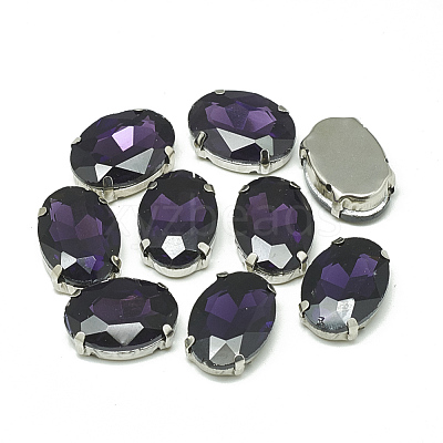 Sew on Rhinestone RGLA-T091-10x14mm-16P-1