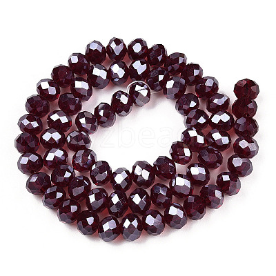 Electroplate Glass Beads Strands EGLA-A034-T1mm-A28-1