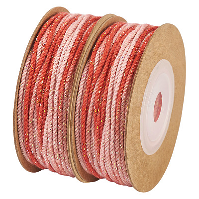 2 Rolls Segment Dyed Cotton Twisted String Cord OCOR-TA0002-95B-1