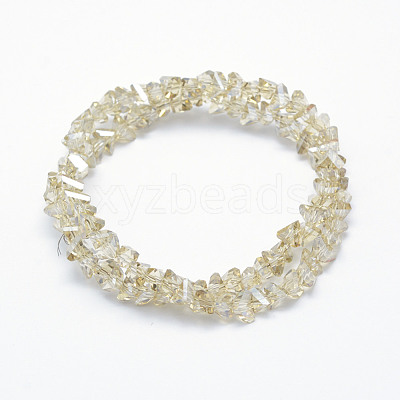 Electroplate Glass Beads Strands EGLA-J143-B-PL02-1