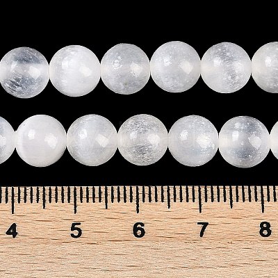 Natural Selenite Beads Strands X-G-G167-A01-01-1