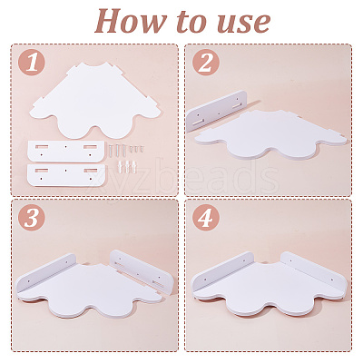 Cloud Shape Wood Wall-mounted Storage Rack AJEW-WH0816-412A-1