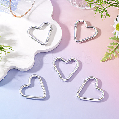 5Pcs Zinc Alloy Spring Gate Rings FIND-TA0009-73O-1