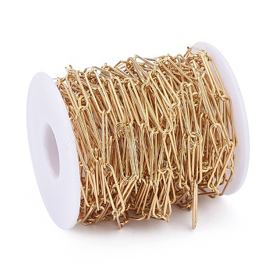 304 Stainless Steel Paperclip Chains CHS-F011-03A-G-1