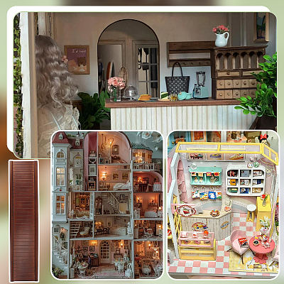 Birch & Poplar Plywood Dollhouse Wall DIY-WH0591-120A-1