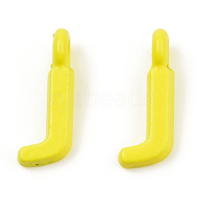Rack Plating Spray Painted Alloy 1-Loop Link Pendants PALLOY-N176-01J-1