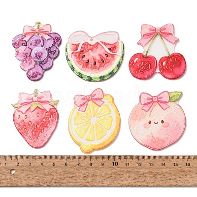 Embossed Printed Acrylic Pendants AC-CBAC02B-06-1