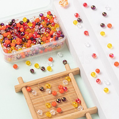 500Pcs 5Colors Electroplate Glass Beads EGLA-LS0001-01B-1