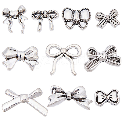 100Pcs 10 Styles Tibetan Style Alloy Beads FIND-BM0001-50-1