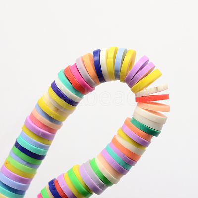 Handmade Polymer Clay Beads X-CLAY-R067-6.0mm-M1-1