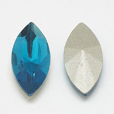 Pointed Back Glass Rhinestone Cabochons RGLA-T083-6x12mm-14-1